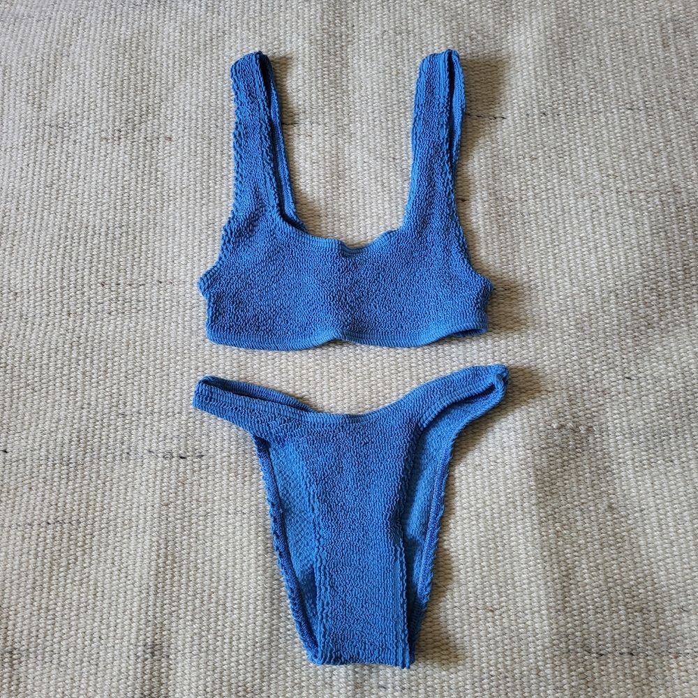 NWT Bond-Eye Malibu Two-Piece Bikini Set in Tranquil Blue